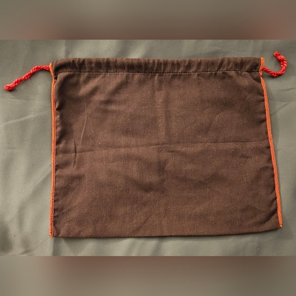 NEW Large Coach Brown Red Drawstring Dust Bag Cover Pouch Handbag Purse Wallet - Picture 2 of 5